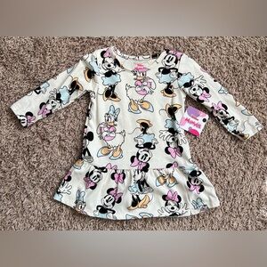 Minnie Mouse and Daisy Duck Toddler Girls Drop Waist Dress, Size: 18 Months